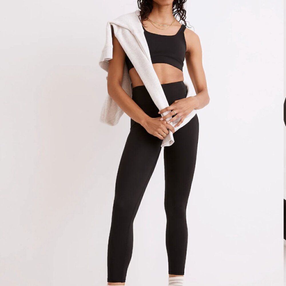 Madewell nd876 Black Flex High-Rise 25" Leggings NWT size XXS